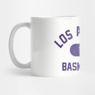 Retro 1985 Los Angeles Basketball Varsity Logo (Purple) Mug